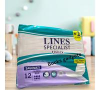 5 Pacchi (60 Pannoloni Sagomati) Lines Specialist Super Maxi per Incontinenti