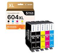 5-Pack 604XL Alta Resa Cartucce Compatibile per Epson 604 XL Multipack per Expression Home XP-2200 XP-2205 XP-3200 XP-3205 XP-4200 XP-4205 WorkForce WF-2910 WF-2930 WF-2935 WF-2950 (XL Capacità)