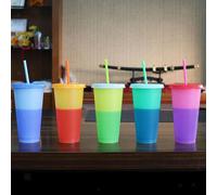 5 Pack 720ml Cambiamento di Colore Tazze Riutilizzabile Freddo Bere Tazze