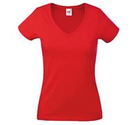 5 Pack Fruit Of The Loom Valueweight da Donna T-Shirt con scollo a V maglia