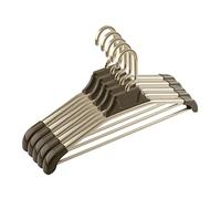 5 Pack Heavy-Duty Garment Hangers Thick Coat & Shirt Hangers - Non-Slip Design for Dresses Suits And More (Champagne Color)