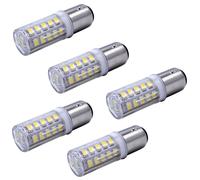 5-Pack HQRP 1157 BAY15D 33-SMD 2835 LED Lampadina Marina Bianca