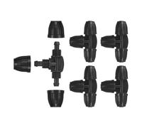 5-Pack per Irrigazione a Goccia Raccordi Bloccanti a Innesto 3/8" Tee