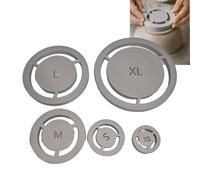 5 Pack Pottery Foot Ring Tool, Ceramic Clay Base Aligner For Creating Even Foot Rings On Bowls, Cups And Wheel Throwing Projects (Gray)