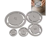 5 Pack Pottery Foot Ring Tool, Ceramic Clay Base Aligner For Creating Even Foot Rings On Bowls, Cups And Wheel Throwing Projects (Star)