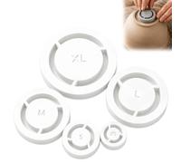 5 Pack Pottery Foot Ring Tool, Clay Base Aligner for Ceramics (White)