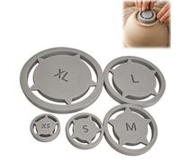 5 Pack Pottery Foot Ring Tools, Clay Base Aligner for Bowls (Gray-B) | XS-XL 5-size set with a centered one-piece guide for even foot rings on bowls, cups, mugs, and soft to leather-hard clay use