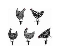 5 Pack Realistic Hens Yard Ornament Chicken Shape Yard Silhouette Ornament for Lawn Path Sidewalk Yard