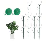 5 Pack Stackable Monstera Plant Support Stakes, Adjustable Stakes for Indoor and Outdoor Plants Use, with Ties Potted Plants (10 Pcs)