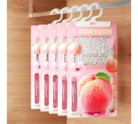 5 Pack x 100g Deumidificatori Armadio, Buste deumidificatore da Appendere con profumo, Set Anti-Muffa Sacchetti Deumidificanti, per Eliminare Assorbire Umidità, per Seminterrati, Armadi, Lavanderie