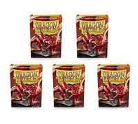 5 Packs Dragon Shield Matte Ruby Standard Size 100 ct Card Sleeves Value Bundle!