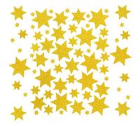 5 Pagine Adesivi Glitterati Stelle Adesivi Natalizi Stella a Sei Punte Decorazioni Natalizie Autoadesivi Scrapbooking Foto Album Biglietti d'auguri Calendario Natale Stickers Bambini (Oro)