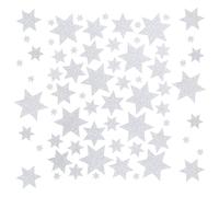 5 Pagine Adesivi Glitterati Stelle Adesivi Natalizi Stella a Sei Punte Decorazioni Natalizie Autoadesivi Scrapbooking Foto Album Biglietti d'auguri Calendario Natale Stickers Bambini (Argento)