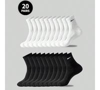 5 paia/10 paia/20 paia/30 paia di calze casual da uomo, calze di media lunghezza, calze bianche, calze invernali, calze nere, deodoranti, sportive, traspiranti, assorbenti il sudore/due stili a scelta