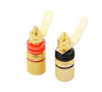 5 paia 307 asta di rame placcato oro Binding Post Speaker Termina 4mm presa a banana connettore pannello rosso e nero(5Pcs Red 5Pcs Black)