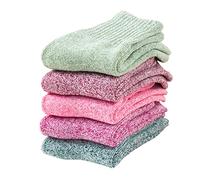 5 Paia Calzini Calzini Di Lana Calzini Alla Moda for Donna Calzini A Tubo Medio Calzini Caldi Calzini Ispessiti Calzini Invernali for Donna Calzini Lavorati A Maglia Bambina Bambino Morbido Asciugaman