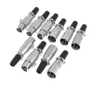 5 paia Connettore Audio Microfono Jack Maschio/Femmina 3 Pin XLR