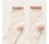 5 paia di calze da donna a metà polpaccio Calze calde in pile di corallo