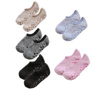 5 Paia di Calzini Antiscivolo da Pavimento - Accessori Invernali in Pile Corallo, Ispessiti, Morbidi, Elastici Anti Odore - Unisex