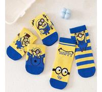 5 paia di calzini con motivi a cartoni animati per ragazzi e ragazze. Con disegni di cartoni animati raffinati. Questi sono calzini di media lunghezza adatti per le ragazze. Stile invernale. Stile cor