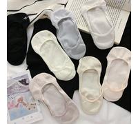 5 paia di calzini da donna con fiocco invisibile, calzini da barca sottili, traspiranti e senza legatura, design fresco e confortevole, versatili calzini alla caviglia adatti per la primavera/estate,