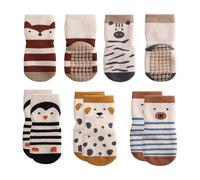 5 Paia Di Calzini Di Cotone Dispensanti Anti-Slip, Simpatici Animali Da Cartone Animato, Comodi E Traspiranti, Caldi Caldi E A Prova Di Freddo E Divertenti.