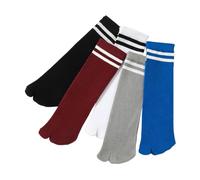5 paia di calzini Flip Flop Split Toe Tabi in cotone a righe lunghe per bambini ragazzi ragazze 3-12 anni, multicolore, 2-6 Jahre