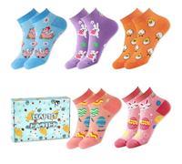5 Paia di Calzini Pasquali per Uomo e Donna, Calzini Pasquali per Bambini, Calzini Pasquali, Calzinis Pasqualis, Calzinis Pasqualis Divertenti, Regali di Pasqua, adatti per uomo, donna e bambino (B)