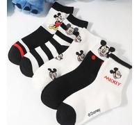 5 paia di calzini per bambini con motivi di Topolino e Minnie Disney, adatti per primavera ed estate, ideali per ragazzi e ragazze da indossare a scuola o a casa quotidianamente 4-7Y,8-12Y,1-3Y,1 paio