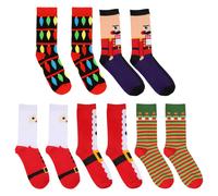 5 paia di calzini stile natalizio calzini a metà polpaccio calza maschile