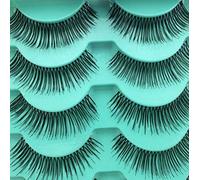 5 paia di ciglia spesse normali fatte a mano, ciglia ricce incrociate nere comode e pratiche