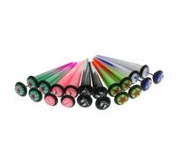 5 Paia Di Colori Misti Taper Con O Ring Fake Cheater Illusion Ear Plug