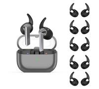 5 paia di copriauricolari compatibili con Galaxy Buds 3, in silicone antiscivolo, per Samsung Galaxy Buds 3 (nero)