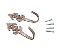 5 Paia Di Fermacurtain Fleur De Lys Cromato Opaco 55 X 20 X 25 | Onest