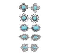 5 paia di fermagli coordinati a tema antico per abiti realizzati a mano, eleganti accessori per camicette per vari stili di abbigliamento, spille per occasioni formali