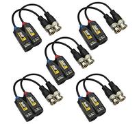5 paia di trasmettitore ricetrasmettitore video balun HD passivo 8MP/4K tramite cavo UTP RJ45 AHD/TVI/CVI/CVBS connettori per 720P/960P/1080P/3MP/5MP/8MP telecamere di sicurezza CCTV