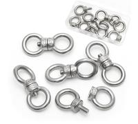 5 paia di viti ad anello e dadi ad anello, dado con occhiello M6 304, in acciaio inox M6, viti oculari, dado occhio per accessori di sollevamento e fissaggio