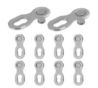 5 Paia Falsamaglia Catena Bici Argento, Falsa Maglia per Catena Bici 12v, Maglia Rapida Riutilizzabile in Acciaio Inossidabile, Smontare, Compatibile con Catene Singola e Multi-Velocità, Durabilità