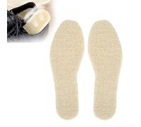 5 Pairs Wool Felt Warm Insoles, Sheepskin Insoles, Wool Shoe Insoles, Fluffy Fleece Replacement Insole, for Boots, Sports Shoes, Winter Boots (44)