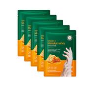 5 PairsMaschera mani alla vitamina E, Maschera per Mani Guanti Idratanti, Hand Mask, Nutre in Profondità la Pelle, Previene la Secchezza Cutanea, Illumina il Tono Della Pelle