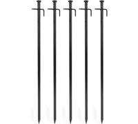 5 pali per tenda, picchetti in metallo resistente con testa grande e estremità appuntita, pali da campeggio in acciaio resistente alla corrosione, per telone per tenda su terreno duro o morbido (40 cm