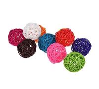 5 palline colorate in rattan, per pappagalli, giocattoli interattivi da masticare per parrocchetti, pappagalli, accessori per giochi per uccelli, utili e pratici