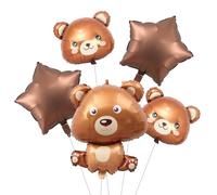 5 Palloncini Con Orso Giungla - Simpatici, Divertenti, Design Creativo, Animati e Riutilizzabili