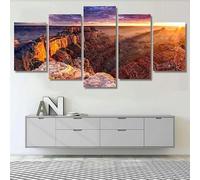 5 pannelli da parete stampe su tela North Rim Grand Canyon Capo Reale,Quadro Multipannello su Tela 5 Pezzi,quadro moderno 5 pezzi in legno vogue,Tela Decorativa per Soggiorno Stanza da Letto 100x55cm