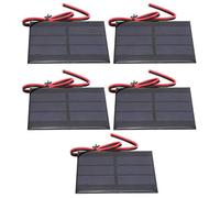 5 pannelli solari piccoli 1,5 V CC 0,65 W Mini cella solare in polisilicio, modulo batteria per materiali elettrici fai-da-te con cavo da 30 cm per progetti scientifici Luci da