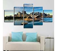 5 Pannelli Su Tela Quadro Su Telaporto Del Teatro Dell'Opera Di Sydney 5 Pezzi Quadri Stampa Pannello Pittura Immagini Moderni Murale Arte Moderna Foto Decorazione Da Parete (Xxl/Senza Cor -0L2X-V5