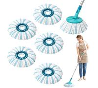 5 panni di ricambio in microfibra adatti per lavapavimenti Leifheit Clean Twist Disc Mop Micro Set/Clean Twist M, mocio rotondo per tutti i pavimenti