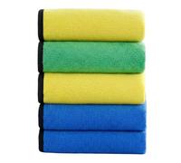5 panni in microfibra ultra morbidi, spessi e ad asciugatura rapida, ideali per lucidare e cerare i dettagli dell'auto, 60 x 30 cm (2 blu, 2 gialli, 1 verde)