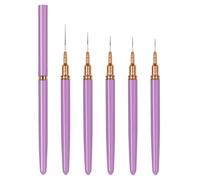 5 Papps Spazzole Artistiche Un Set Pennelli Per Fodera Sottile Super Fine I Disegni Pittura Polacco Gel Le Donne Un Kit Pennelli Nail Art