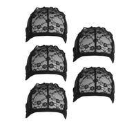 5 Parrucche In Pizzo Maglie Con Cinturini Elastici E Decori Floreali Per Pratico E Comodo Rendere I Cappelli Delle Donne Con La Parrucca Pratica